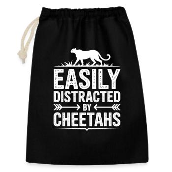 Paroles du guépard Cadeau drôle de guépard - Sac cadeau 30 x 45 cm - noir - Devant