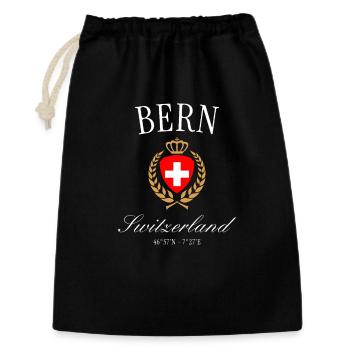Couronne des armoiries Berne Suisse – Souvenir de voyage - Sac cadeau 30 x 45 cm - noir - Devant