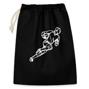 Rugby Player Drawing - Gift Bag 30 x 45 cm - black - Front