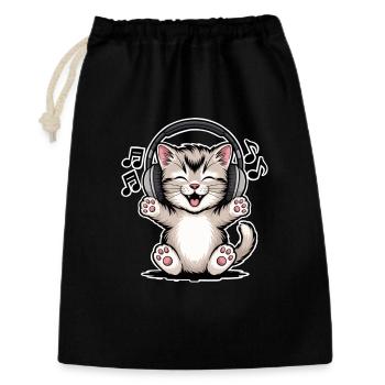 Cat Music - Gift Bag 30 x 45 cm - black - Front