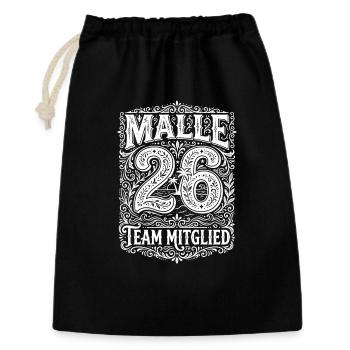 Malle 26 - Geschenkbeutel aus Baumwolle (30 x 45 cm) - Schwarz - Vorne