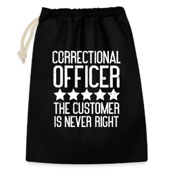 correctional officer the customer is never right - Gift Bag 30 x 45 cm - black - Front
