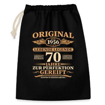 Original 1956 Siebzigster Geburtstag Geschenk - Geschenkbeutel aus Baumwolle (30 x 45 cm) - Schwarz - Vorne