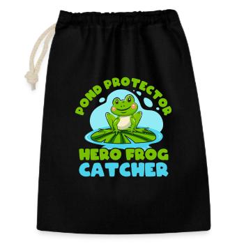 Frog Catcher Pond Protector Frog - Gift Bag 30 x 45 cm - black - Front