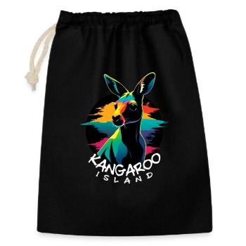 Kangaroo Island - Sac cadeau 30 x 45 cm - noir - Devant