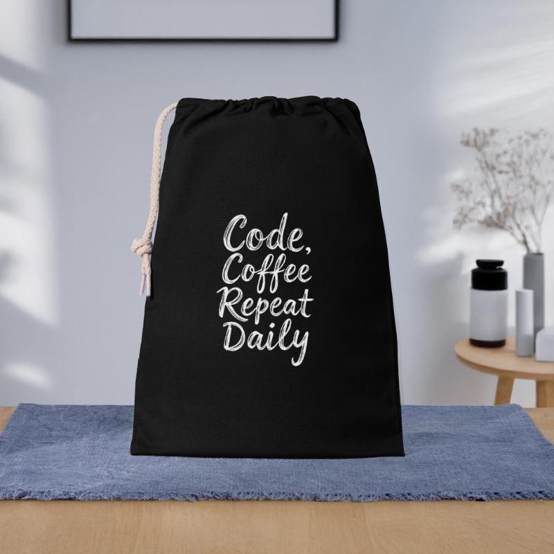 Code Sleep Debug Repeat Programmer Shirt Gift Bag 30 x 45 cm