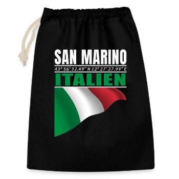 San Marino - Geschenkbeutel aus Baumwolle (30 x 45 cm) - Schwarz - Vorne