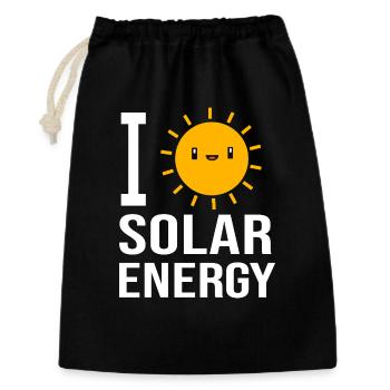 Solaire Durabilité Énergies renouvelables - Sac cadeau 30 x 45 cm - noir - Devant