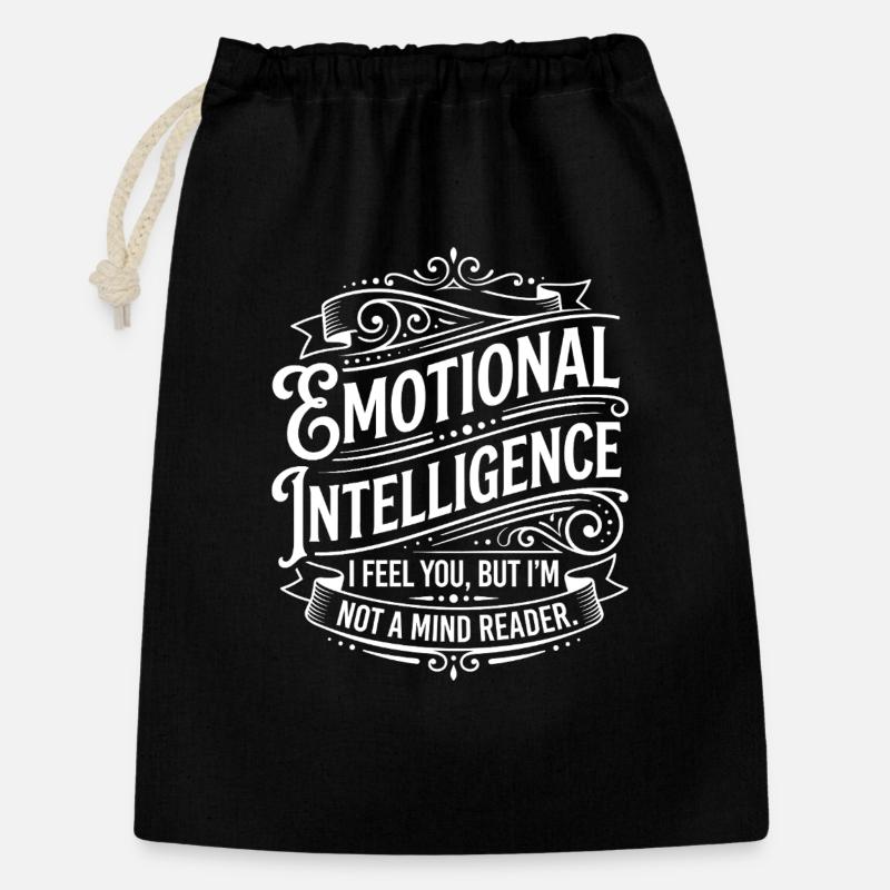 Intelligence émotionnelle – Pas un lecteur de pensées - Sac cadeau 30 x 45 cm - noir
