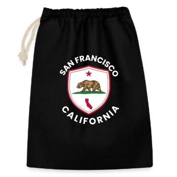 California Bear Flag Emblem - Gift Bag 30 x 45 cm - black - Front