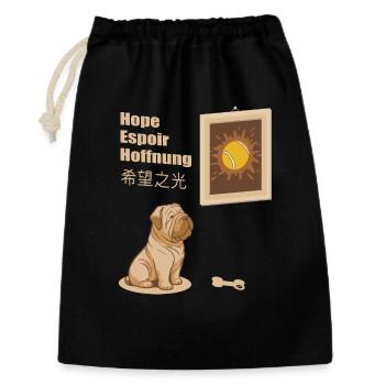 Dog and Tennis Ball Picture - Gift Bag 30 x 45 cm - black - Front