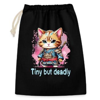 Japanese Kawaii Ninja Cat - Gift Bag 30 x 45 cm - black - Front