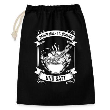 Les ramen vous rendent heureux et rassasié - Sac cadeau 30 x 45 cm - noir - Devant