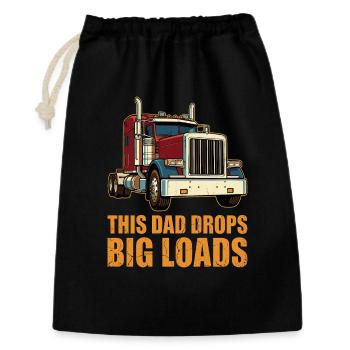 Routier Chauffeur de semi-remorque Père Père - Sac cadeau 30 x 45 cm - noir - Devant