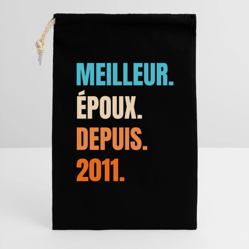 Bester Ehemann seit 2011 Geschenk-Ehemann Geschenkbeutel aus Baumwolle (30 x 45 cm)