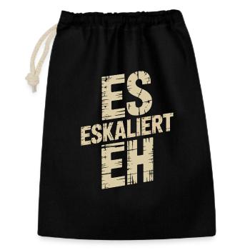 Es eskaliert EH – Distressed Text - Geschenkbeutel aus Baumwolle (30 x 45 cm) - Schwarz - Vorne