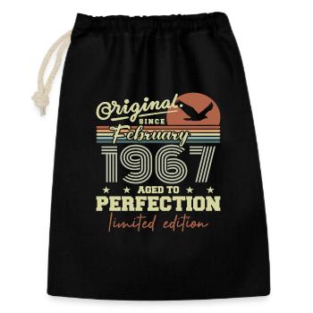 Birthday February 1967 - Gift Bag 30 x 45 cm - black - Front