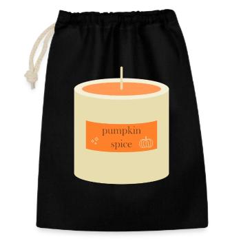 Bougie Citrouille Épices - Sac cadeau 30 x 45 cm - noir - Devant