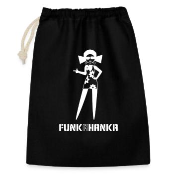 FUNK A HANKA - Geschenkbeutel aus Baumwolle (30 x 45 cm) - Schwarz - Vorne
