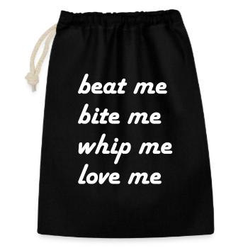 beat me bite me whip me - Gift Bag 30 x 45 cm - black - Front