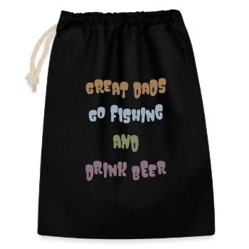 Cadeau de la fête des pères de Fishing Daddy - Sac cadeau 30 x 45 cm - noir - Devant