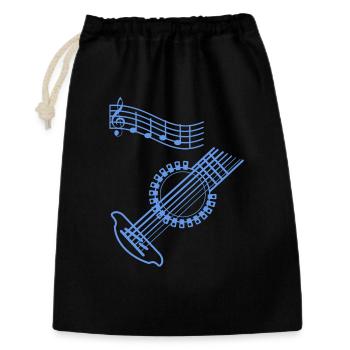 Musicien guitare - Sac cadeau 30 x 45 cm - noir - Devant