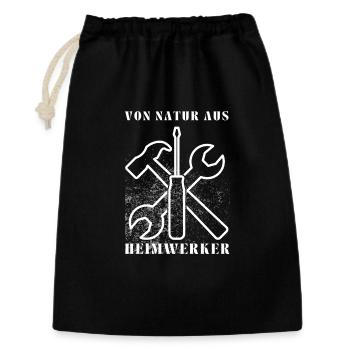 Do-it-yourselfers by nature – tool design - Gift Bag 30 x 45 cm - black - Front