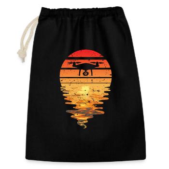 J’en ai assez, je vais piloter un drone - Sac cadeau 30 x 45 cm - noir - Devant