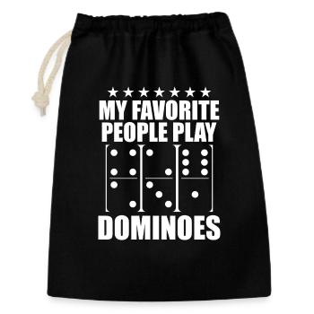 Conception de jeux Domino - Sac cadeau 30 x 45 cm - noir - Devant