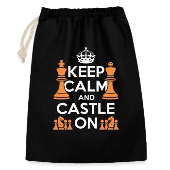 Keep Calm And Castle On - Gift Bag 30 x 45 cm - black - Front