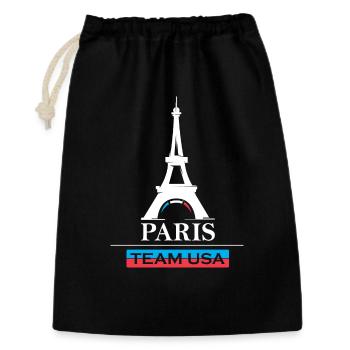 Paris team USA Sport Spiele Athlet Sportler Logo - Geschenkbeutel aus Baumwolle (30 x 45 cm) - Schwarz - Vorne