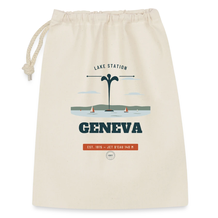 Geneva badge on a gift bag 30 x 45 cm, nature