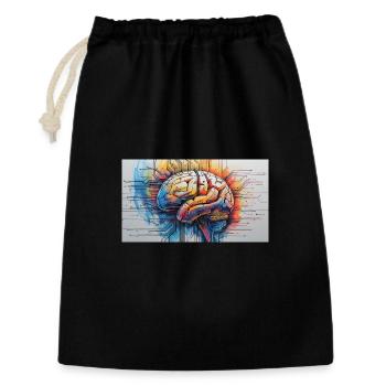 Cerveau Artificiel Circuit Coloré - Sac cadeau 30 x 45 cm - noir - Devant