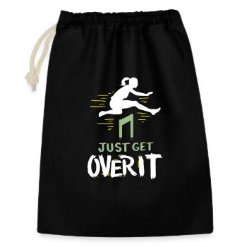 Track and Field Just Get Over It - Gift Bag 30 x 45 cm - black - Front
