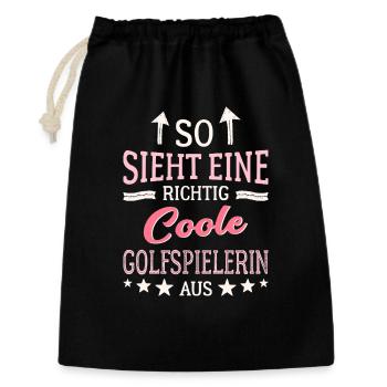 This is what a really cool golfer looks like - Gift Bag 30 x 45 cm - black - Front