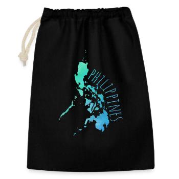 Philippines - Geschenkbeutel aus Baumwolle (30 x 45 cm) - Schwarz - Vorne