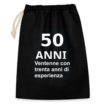 50 years young - Gift Bag 30 x 45 cm - black - Front