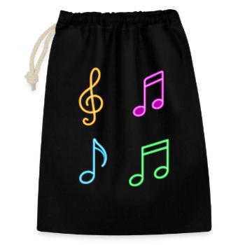 Neon Sheet Music – Music Vibes - Gift Bag 30 x 45 cm - black - Front