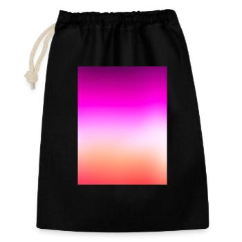 Strahlender Pastell-Sonnenuntergangsgradient - Geschenkbeutel aus Baumwolle (30 x 45 cm) - Schwarz - Vorne