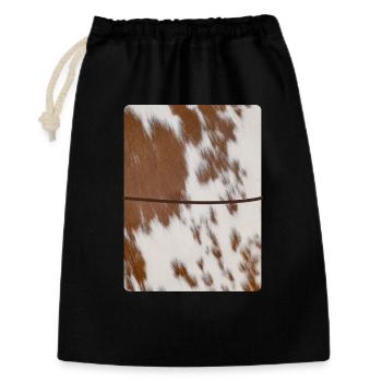 Brown Cowhide Leather Journal - Gift Bag 30 x 45 cm - black - Front