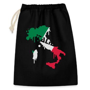 Landkarte Italien - Geschenkbeutel aus Baumwolle (30 x 45 cm) - Schwarz - Vorne