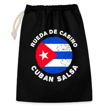 Rueda de Casino - Salsa cubaine - Sac cadeau 30 x 45 cm - noir - Devant