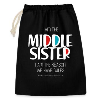 Middle Sister - Gift Bag 30 x 45 cm - black - Front