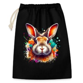 Rabbit - Gift Bag 30 x 45 cm - black - Front