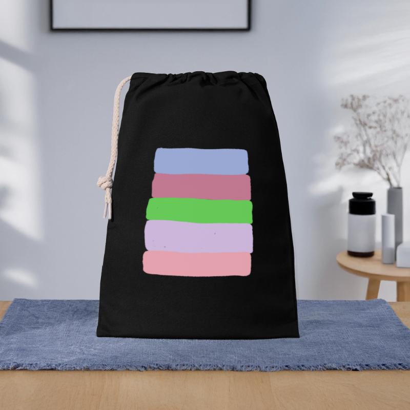 Pastellstreifen-Stack Geschenkbeutel aus Baumwolle (30 x 45 cm)