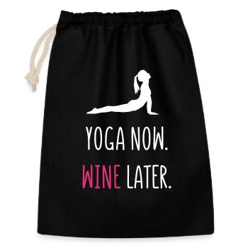 Yoga Now Wine Later - Gift Bag 30 x 45 cm - black - Front