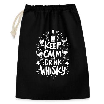 KEEP CALM AND DRINK WHISKY, WHISKEY - Gift Bag 30 x 45 cm - black - Front