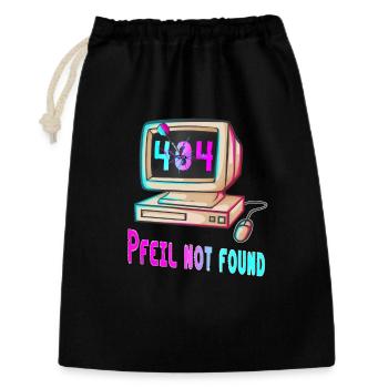 404 Design rétro - Sac cadeau 30 x 45 cm - noir - Devant