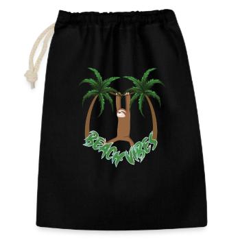 Ambiance de plage Paresseuse - Sac cadeau 30 x 45 cm - noir - Devant