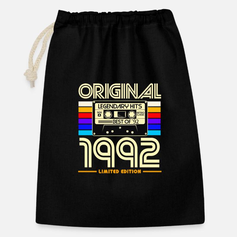 Originale Legend Hits von 1992 - Geschenkbeutel aus Baumwolle (30 x 45 cm) - Schwarz